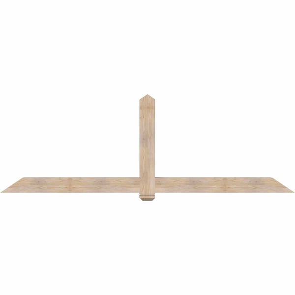 Ekena Millwork Eugene Smooth Timber Gable Bracket, Douglas Fir, 108"W x 36"H x 5 1/2"D x 5 1/2"F, 8/12 Pitch GBW108X36X0606EUG00SDF - main